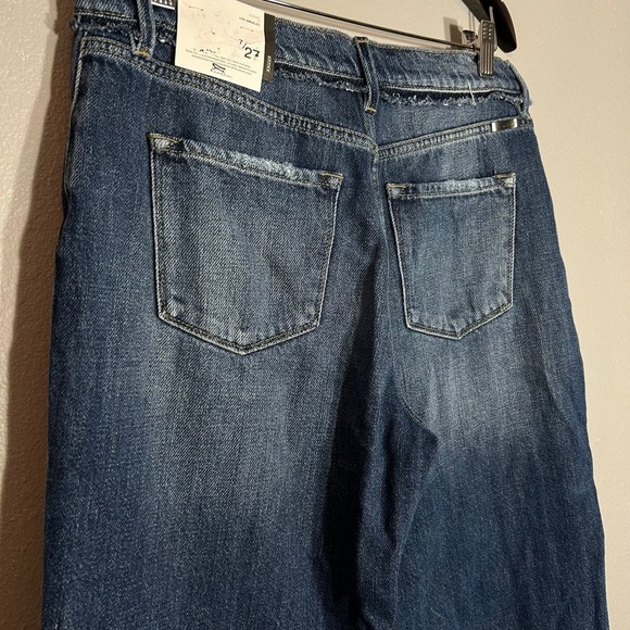 Kancan Denim Joggers High Rise Elastic Cuff Distressed Blue Jeans 27 - Picture 5 of 10